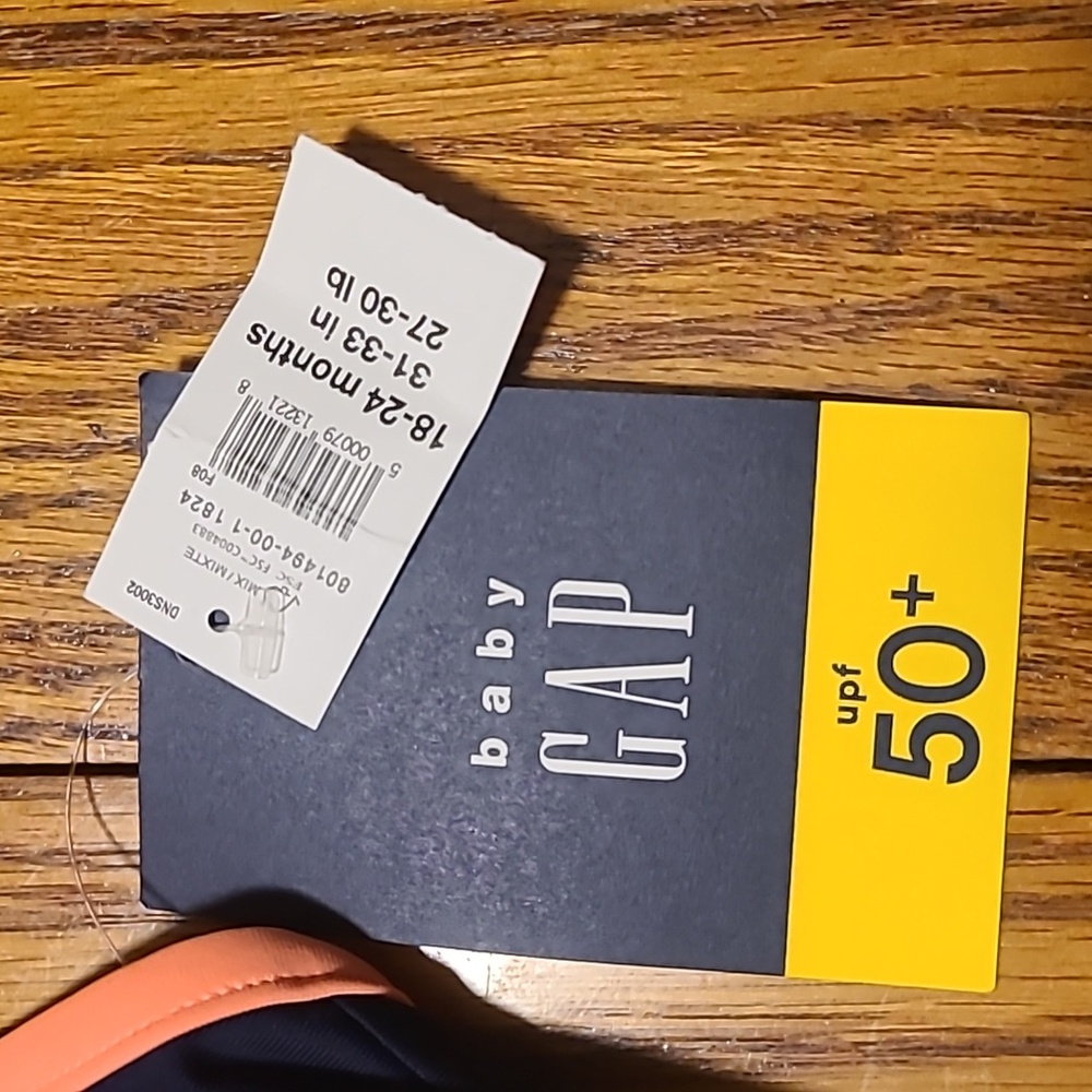 Baby GAP NWT Black and Peach Minnie Mouse Swimsuit 18-24 Months - Picture 7 of 8